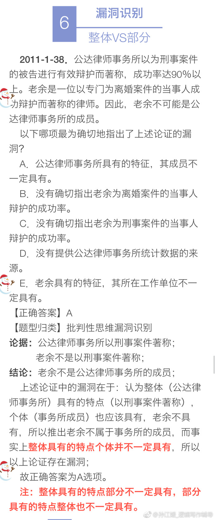 決勝MBA邏輯考點(diǎn)（九）：漏洞識別 評價(jià)論證