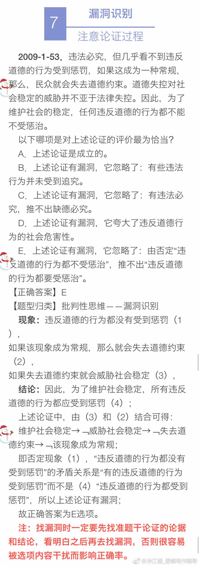 決勝MBA邏輯考點(diǎn)（九）：漏洞識別 評價(jià)論證